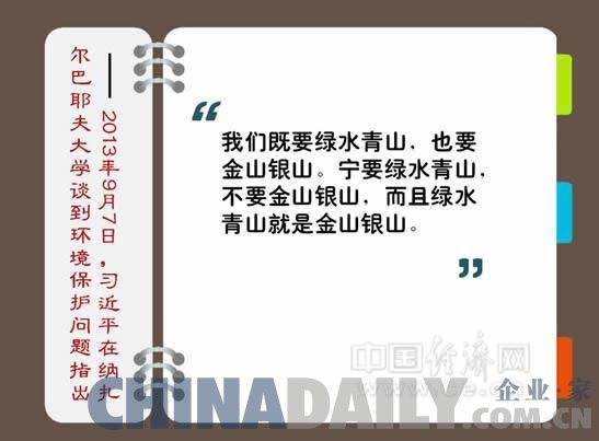 习近平诠释环保与发展：绿水青山就是生产力